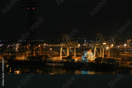 mercantile port by night illuminated big shot