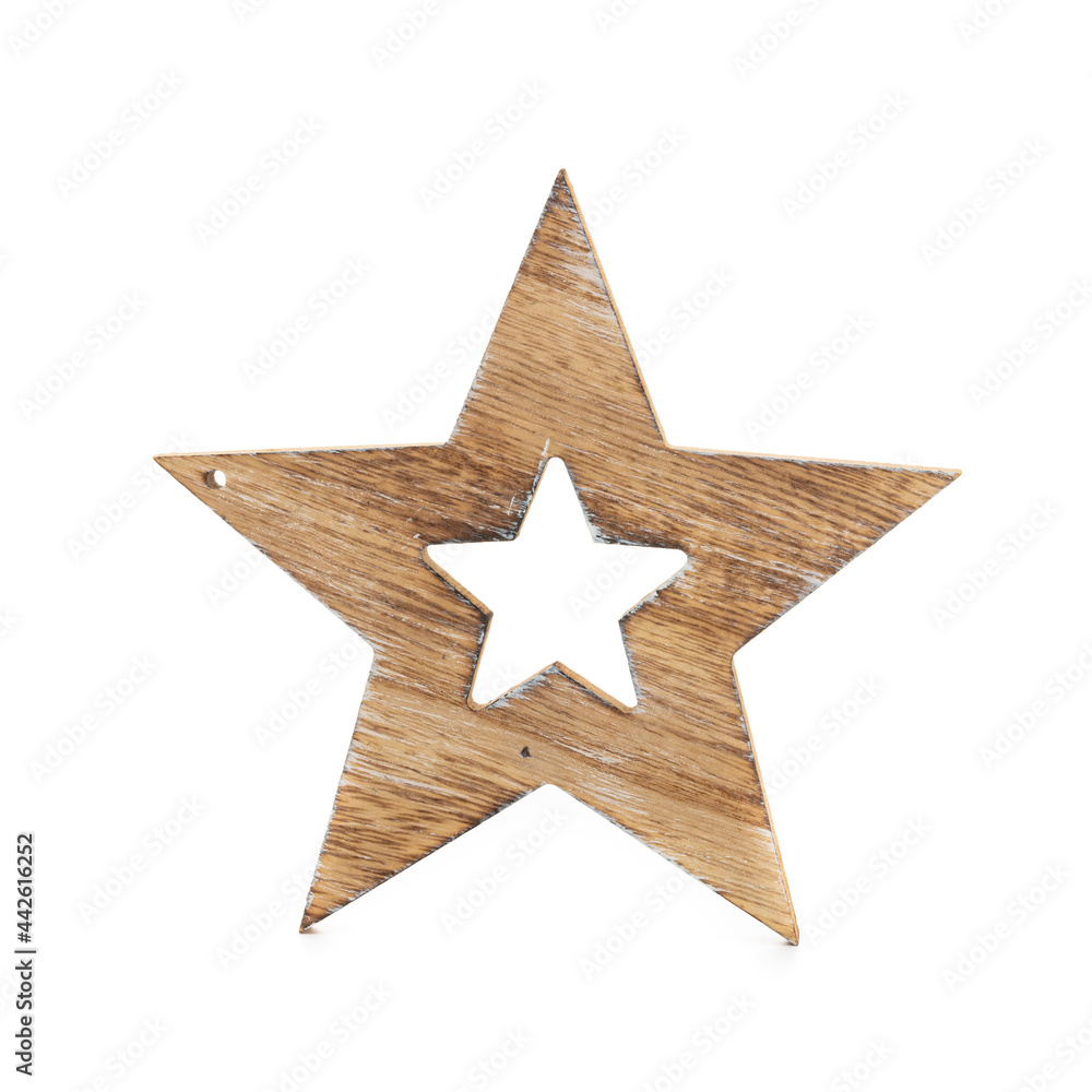Fototapeta premium Christmas star isolated on a white background.