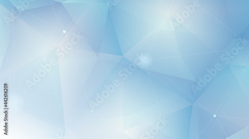 Abstract Modern Background with Lowpoly Element and Light Blue White Gadient Color