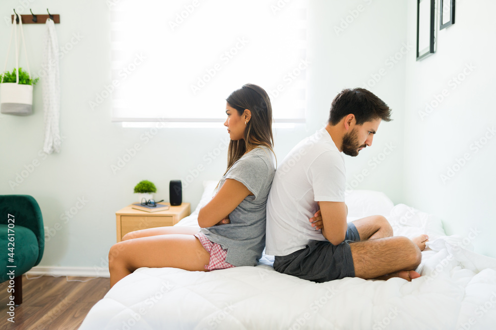 Hispanic couple with relationship problems Hispanic couple with relationship problems