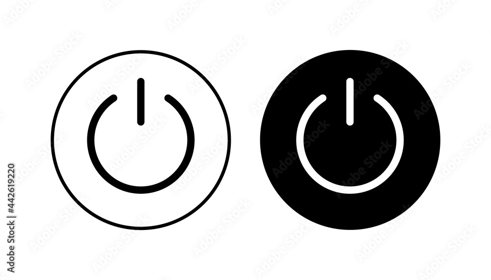 Power icon set. Power Switch Icon. Electric power