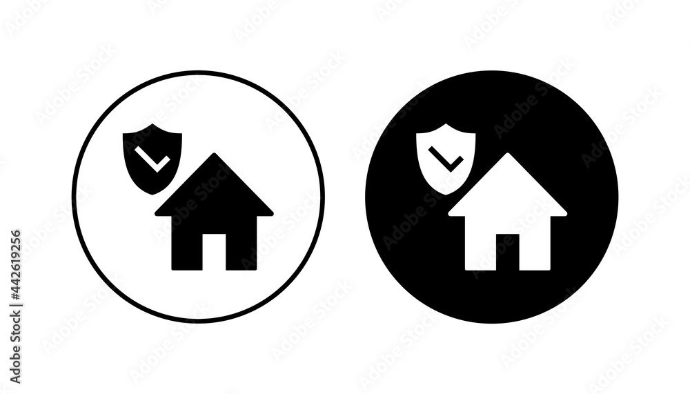 House insurance icon set. house protection icon. House insurance icon set. house protection icon.
