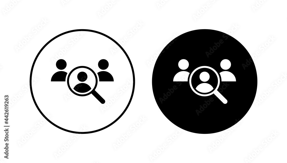 Hiring icon set. Search job vacancy icon. Human resources concept. Recruitment Hiring icon set. Search job vacancy icon. Human resources concept. Recruitment