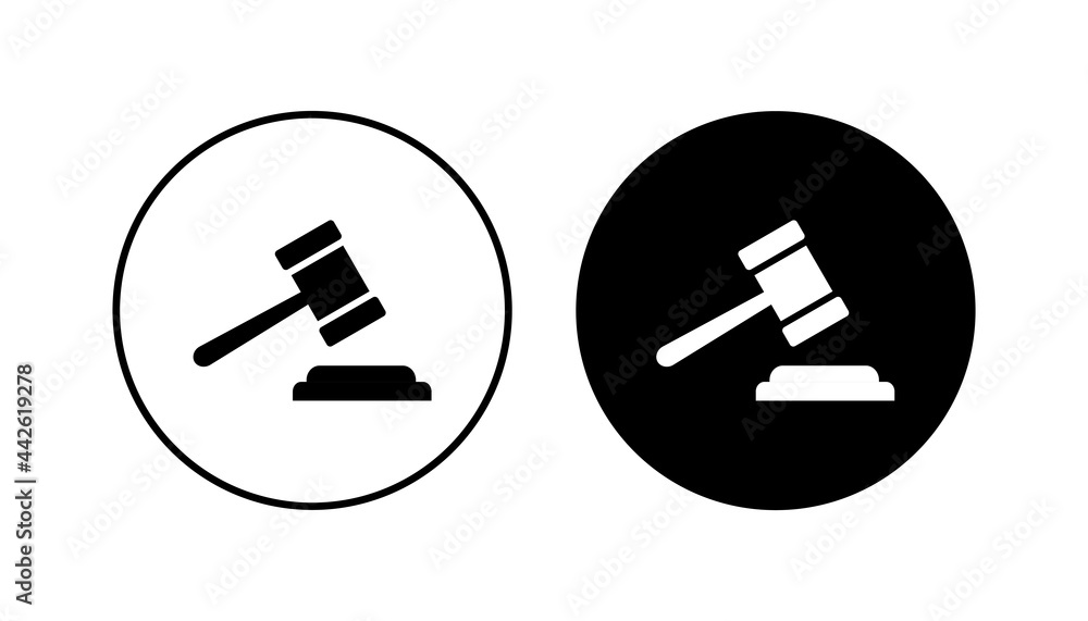 Gavel icon set. judge gavel icon vector. law icon vector. auction hammer Gavel icon set. judge gavel icon vector. law icon vector. auction hammer