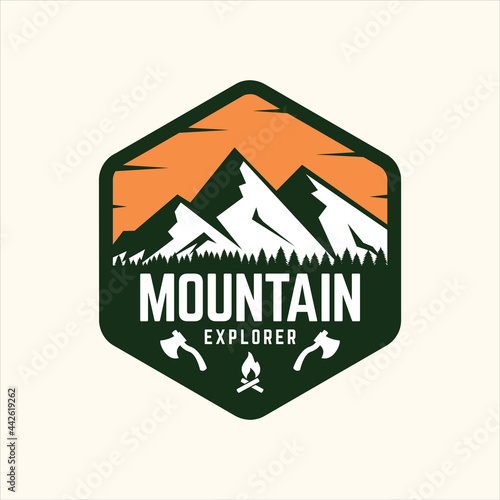 Mountain logo for adventure and outdoor logo design