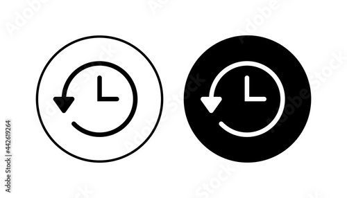 History icon set. recent event history