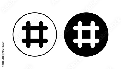 Hashtag icon set. hashtag symbol