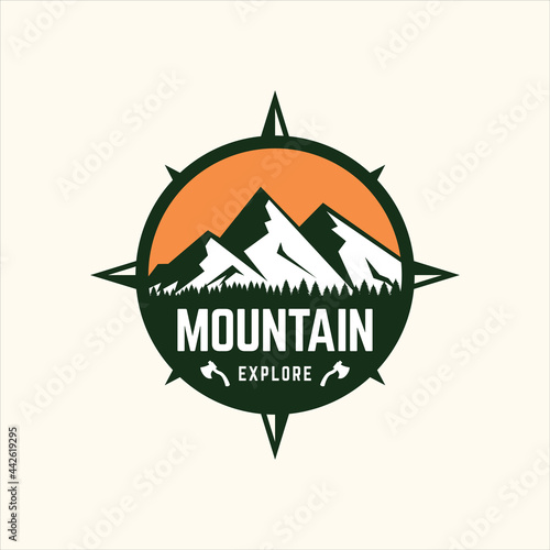 Mountain logo for adventure and outdoor logo design