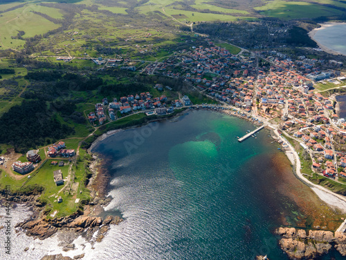 Aerial view of town of Ahtopol, Bulgaria