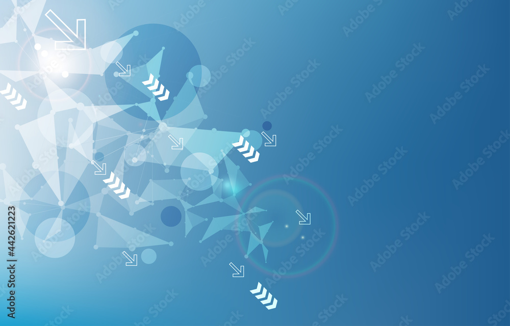 Fototapeta premium abstract technology futuristic polygon.blue vector abstract background. 