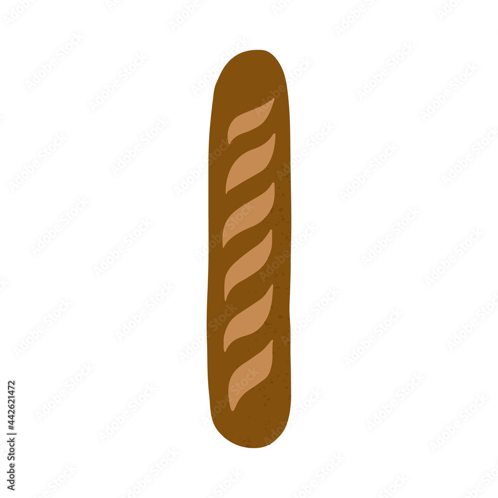 Cafe element french baguette vegetables bakery bread or pastry illustration Cafe element french baguette vegetables bakery bread or pastry illustration