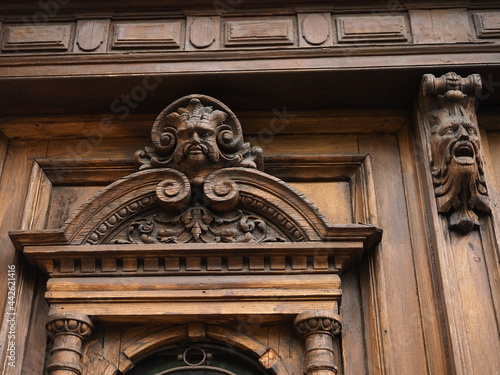 The details of a house facade, Zielona Góra, Poland