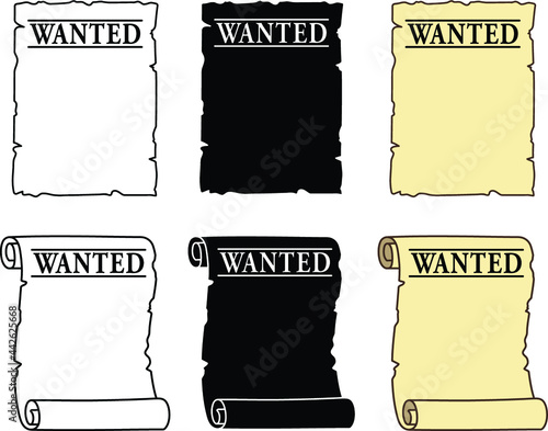 Western Wanted Poster Sheet - Clipart Set