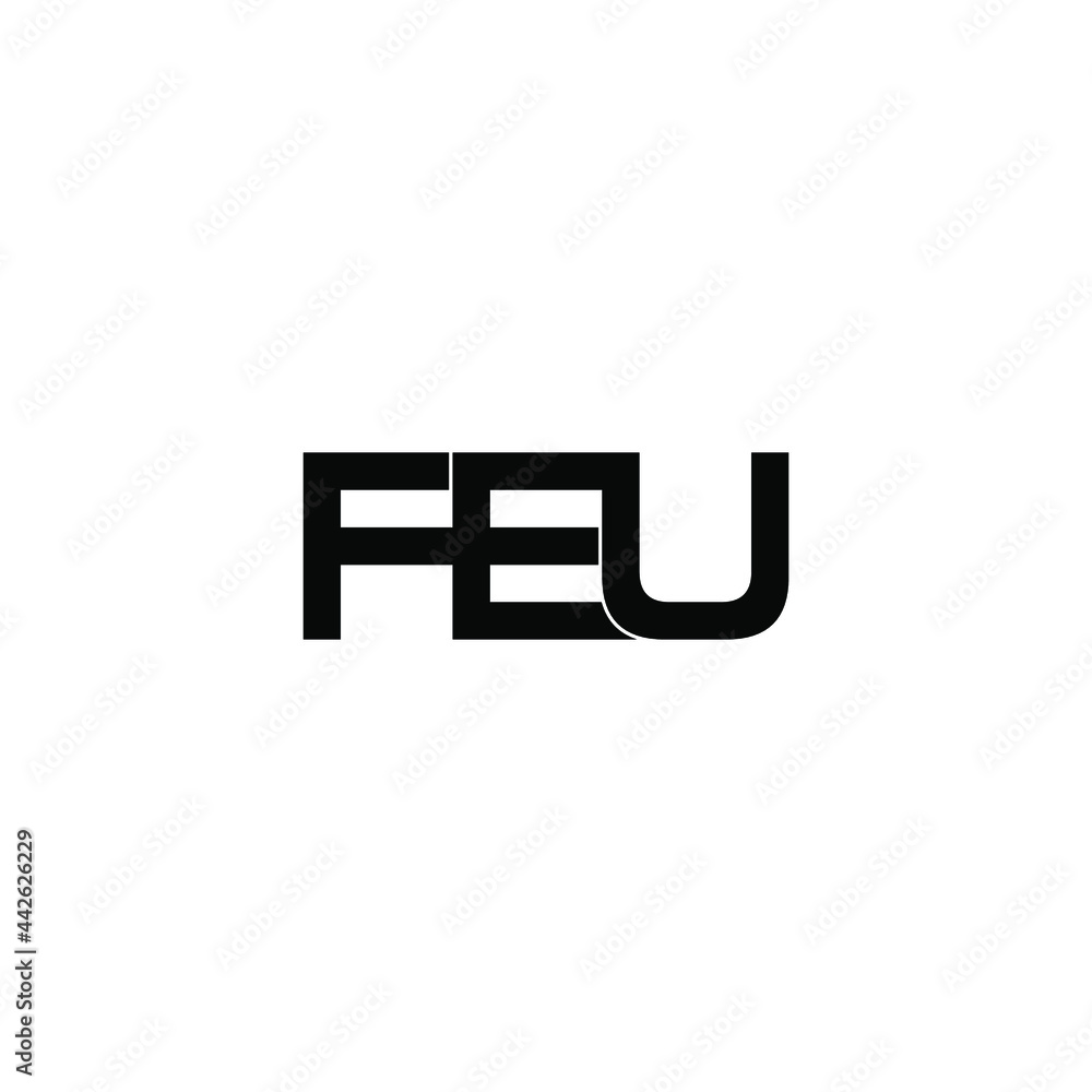 feu letter original monogram logo design feu letter original monogram logo design