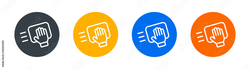 Wiping icon vector. Clean and disinfection concept Wiping icon vector. Clean and disinfection concept