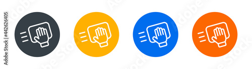 Wiping icon vector. Clean and disinfection concept