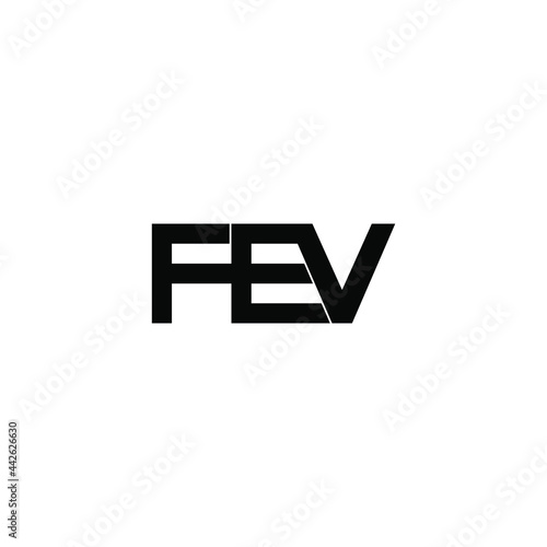 fev letter original monogram logo design