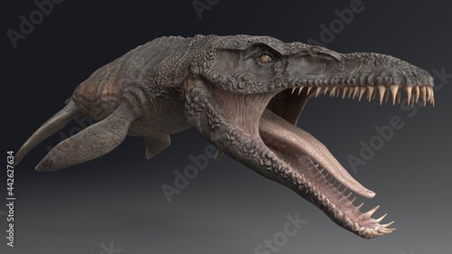 Wallpaper Mural Predator X - Pliosaurus Funkei swimming animation background, 3d render Torontodigital.ca