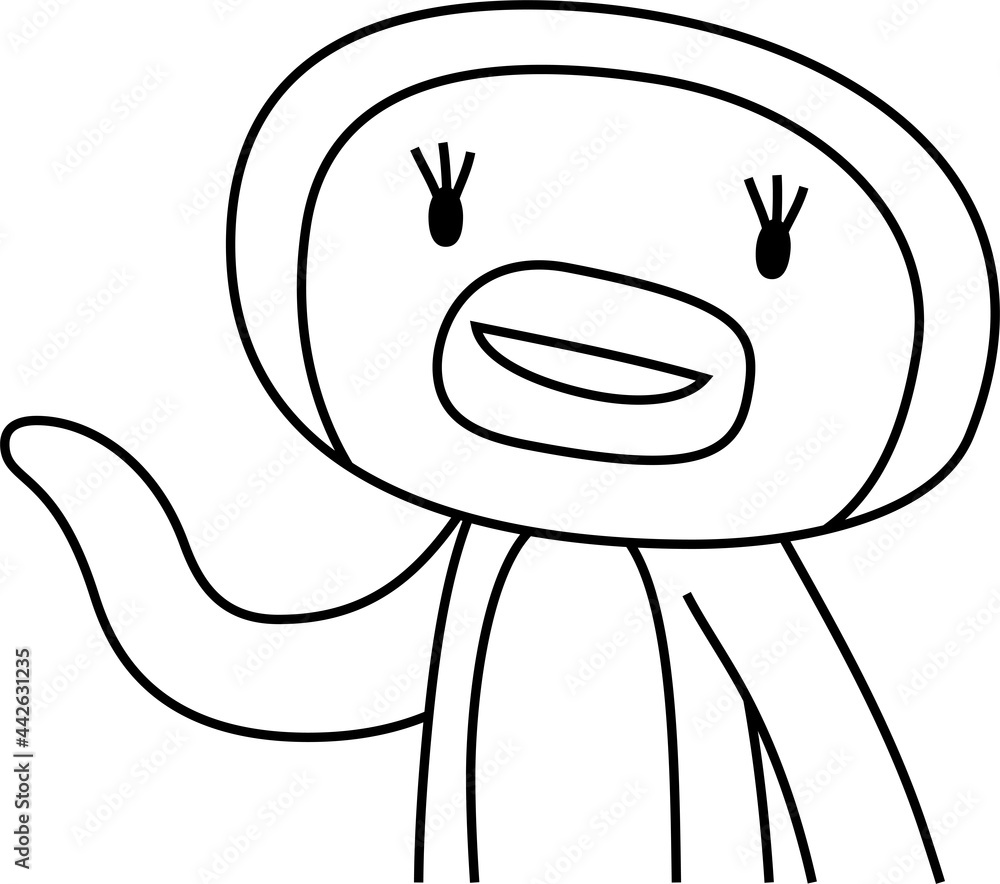 指をさして案内する可愛いペンギンのイラスト 指をさして案内する可愛いペンギンのイラスト