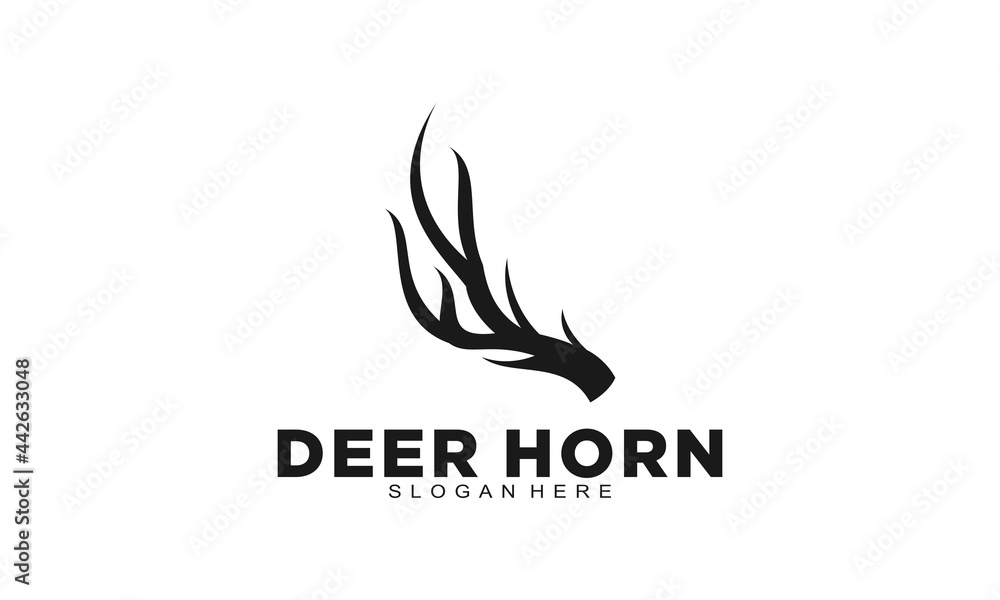 Beautiful deer horn vector logo Beautiful deer horn vector logo