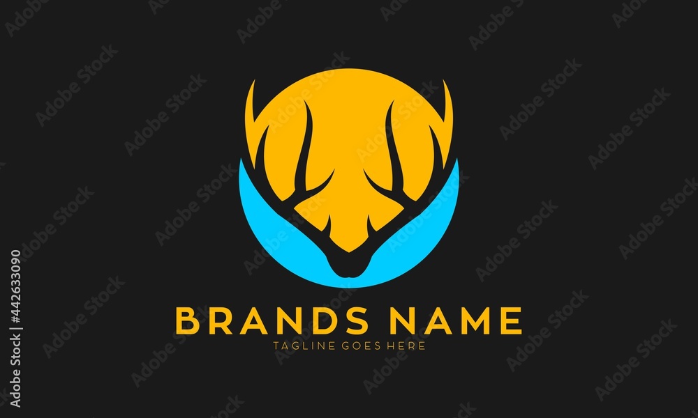 Creative antler vector logo Creative antler vector logo