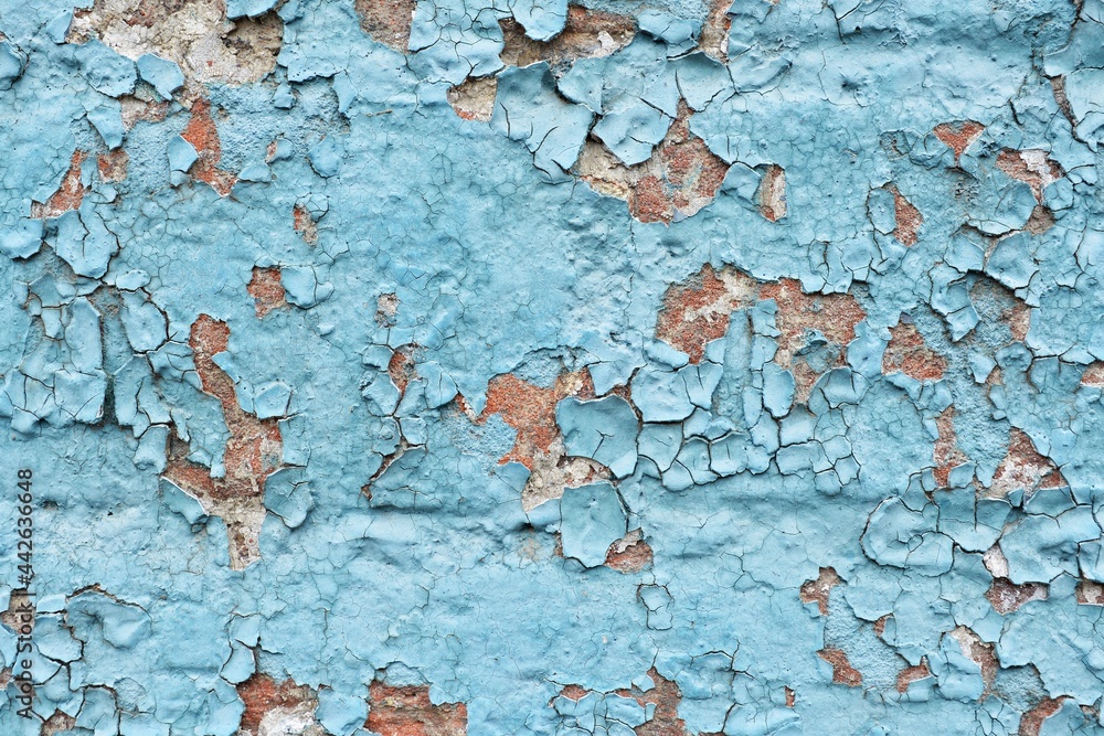 Light blue and brown old stone wall background Light blue and brown old stone wall background