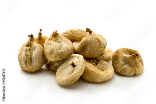 dried figs fruit isolated on white background