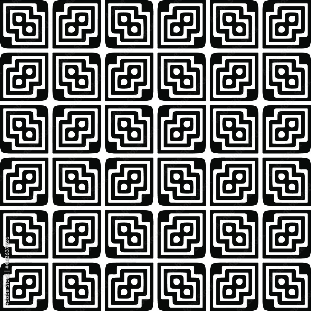 
Seamless vector pattern in geometric ornamental style. 