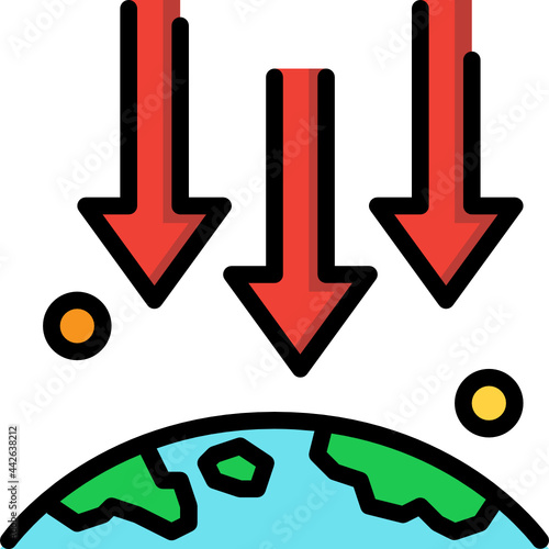 gravity color outline icon