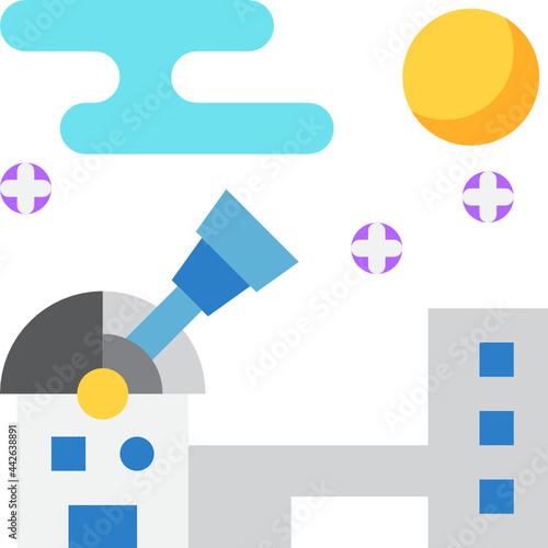 observatory flat icon