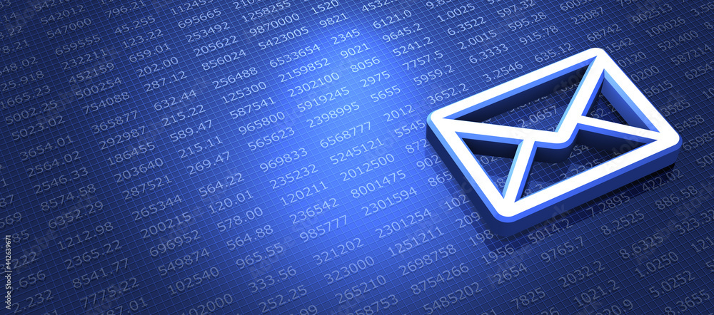 メールアイコンとデジタル背景 Stock Illustration Adobe Stock