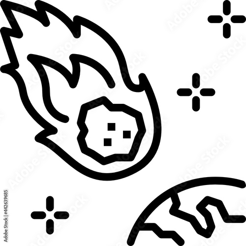 meteoroid outline icon