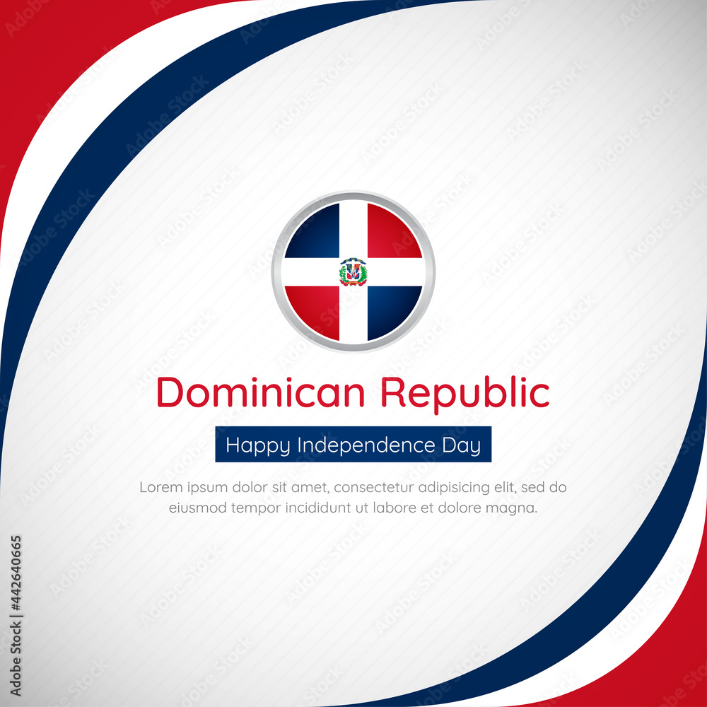 Abstract Dominican Republic country flag background with creative happy independence day of Dominican Republic vector illustration Abstract Dominican Republic country flag background with creative happy independence day of Dominican Republic vector illustration