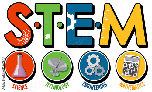 STEM education logo banner on white background