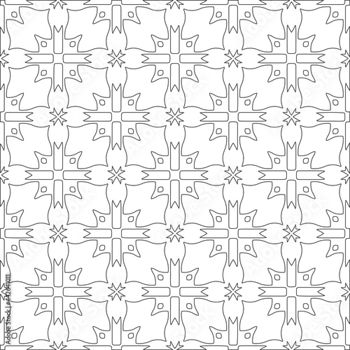 Vector geometric pattern. Repeating elements stylish background abstract ornament for wallpapers and   backgrounds. Black and white colors 