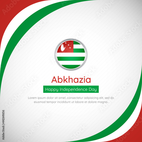 Abstract Abkhazia country flag background with creative happy independence day of Abkhazia vector illustration