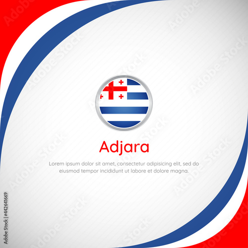 Abstract Adjara country flag background with creative happy national day of Adjara vector illustration