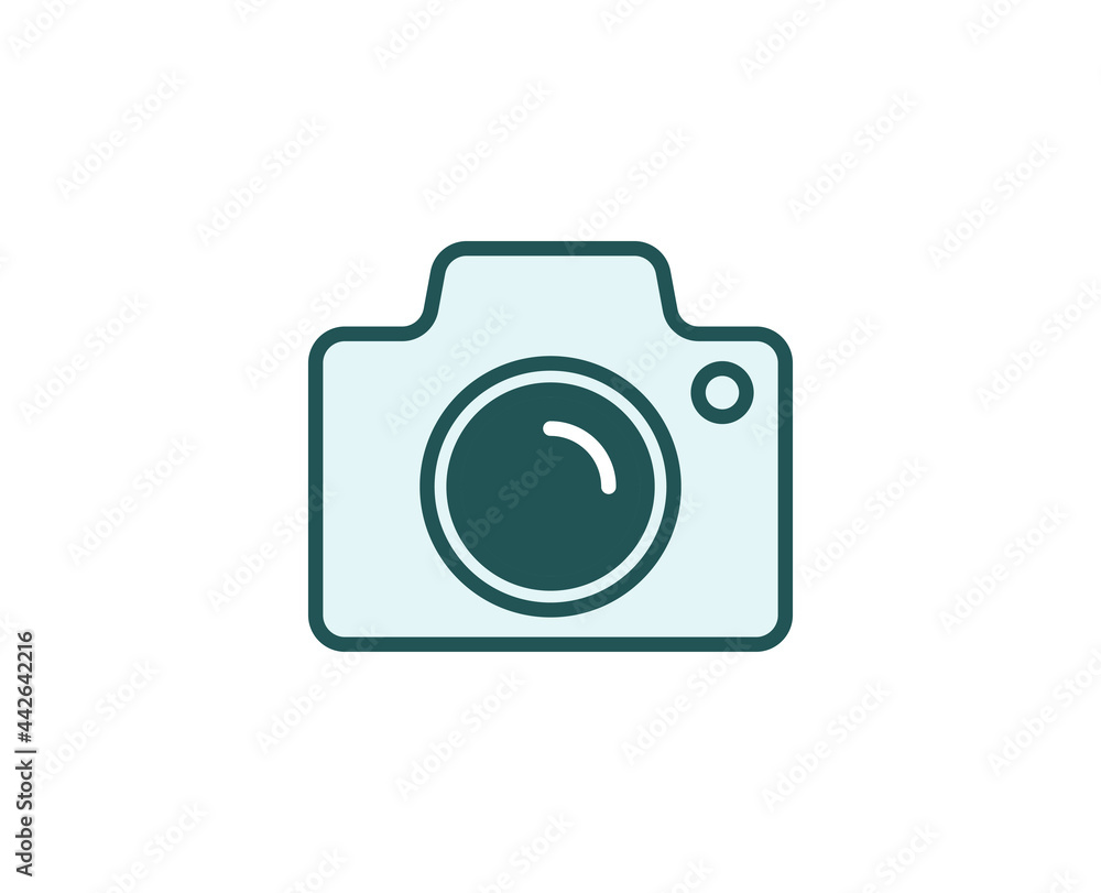 Line camera icon isolated on white background. Outline symbol for website design, mobile application, ui. Electronics pictogram. Vector illustration, editorial stroсk. Line camera icon isolated on white background. Outline symbol for website design, mobile application, ui. Electronics pictogram. Vector illustration, editorial stroсk.