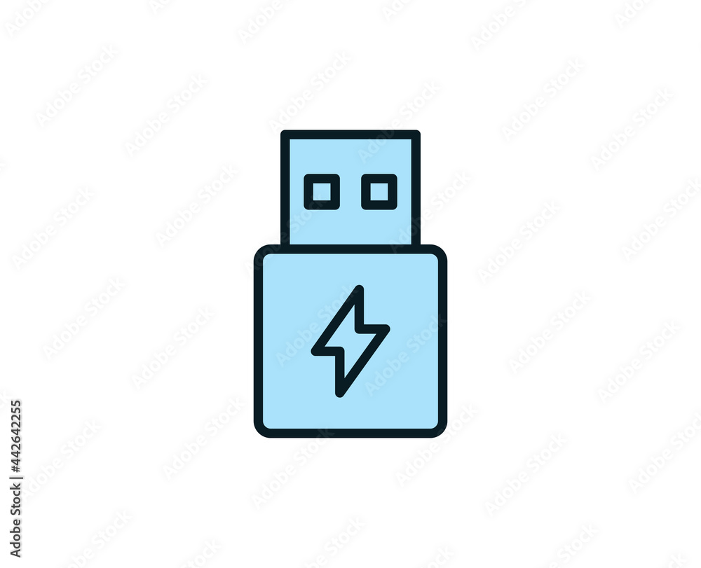 Line USB icon isolated on white background. Outline symbol for website design, mobile application, ui. Electronics pictogram. Vector illustration, editorial stroсk. Line USB icon isolated on white background. Outline symbol for website design, mobile application, ui. Electronics pictogram. Vector illustration, editorial stroсk.