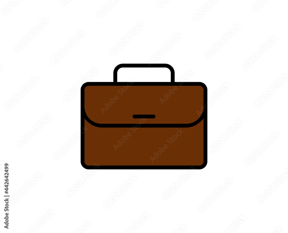 Briefcase line icon. Vector symbol in trendy flat style on white background. Office sing for design. Briefcase line icon. Vector symbol in trendy flat style on white background. Office sing for design.