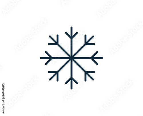 Snowflake premium line icon. Simple high quality pictogram. Modern outline style icons. Stroke vector illustration on a white background. 