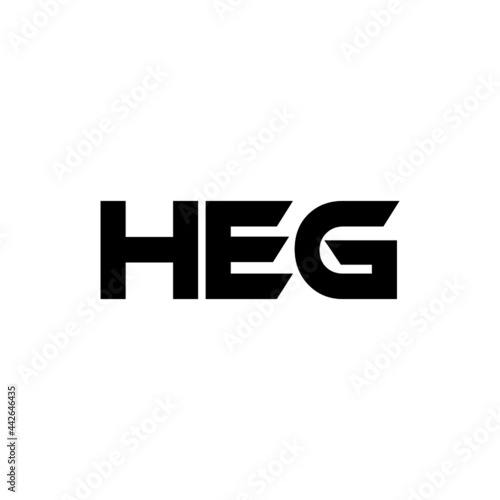 HEG letter logo design with white background in illustrator, vector logo modern alphabet font overlap style. calligraphy designs for logo, Poster, Invitation, etc.
 photo