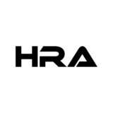 HRA letter logo design with white background in illustrator, vector logo modern alphabet font overlap style. calligraphy designs for logo, Poster, Invitation, etc.