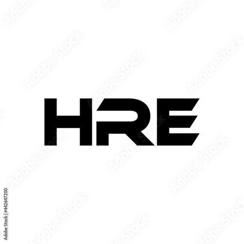 HRE letter logo design with white background in illustrator, vector logo modern alphabet font overlap style. calligraphy designs for logo, Poster, Invitation, etc. photo