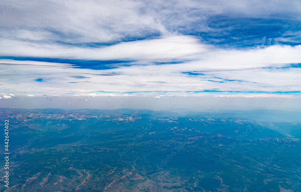 Aerial view of Monte Cristo Peak in Utah