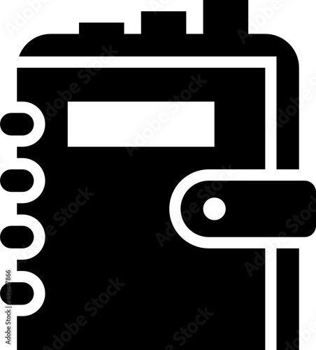 organizer notebook glyph icon