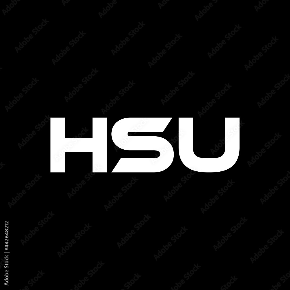 HSU letter logo design with black background in illustrator, vector logo modern alphabet font overlap style. calligraphy designs for logo, Poster, Invitation, etc. HSU letter logo design with black background in illustrator, vector logo modern alphabet font overlap style. calligraphy designs for logo, Poster, Invitation, etc.