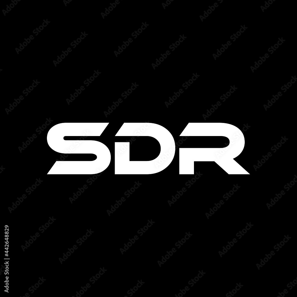 SDR letter logo design with black background in illustrator, vector logo  modern alphabet font overlap style. calligraphy designs for logo, Poster,  Invitation, etc. vector de Stock | Adobe Stock