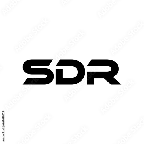 SDR letter logo design with white background in illustrator, vector logo modern alphabet font overlap style. calligraphy designs for logo, Poster, Invitation, etc. photo