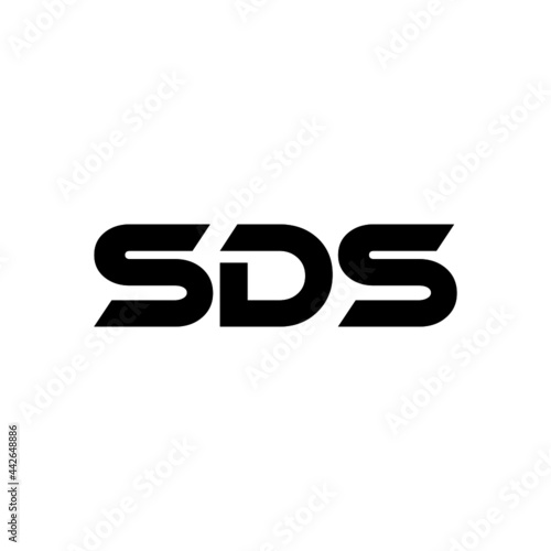 SDS letter logo design with white background in illustrator, vector logo modern alphabet font overlap style. calligraphy designs for logo, Poster, Invitation, etc. photo